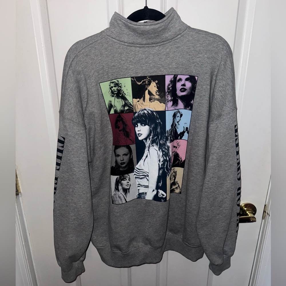 Taylor Swift Gray Era Tour Sweatshirt- OFFICIAL CONCERT MERCH